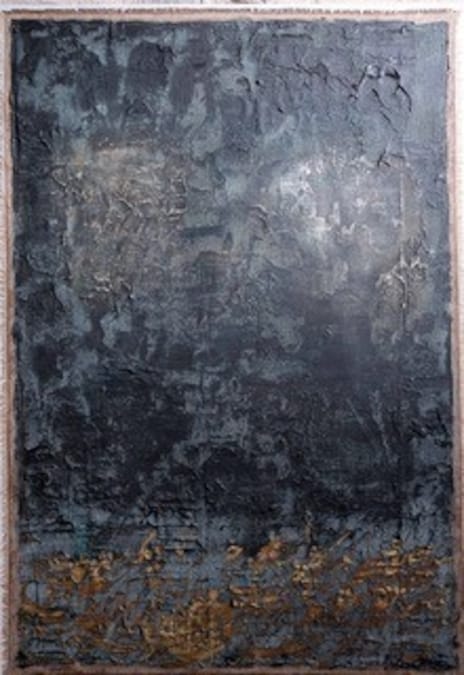 Ahmad Nejad  Sentieri da tracciare tecnica mista su tela 2023 108x75 cm € 8.300 VERDI