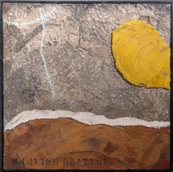Marco Fiaschi Topography #43 tecnica mista su tela 80x80 cm 2026 € 2.400