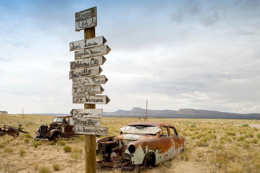 Route 66. Auto abbandonate lungo la Route 66, Truxton, Arizona
