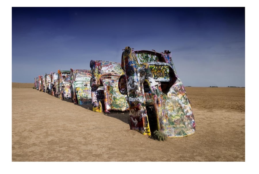Route 66. Cadillac Ranch, Amarillo, Texas