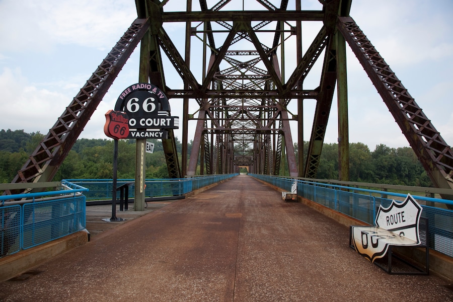 Route 66 .Chain of Rocks Bridge, St. Louis, Missouri