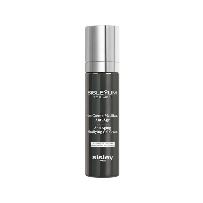 EFFETTO MAT La pelle maschile produce molto sebo ed è spesso irritata dal rasoio; i segni dell’età possono apparire marcati. Sisleÿum for Men Gel-Crème Matifiant Anti-Âge di Sisley (50 ml, 268 €) opacizza e contiene Fito-Attivo di Chinchelibà, lenitivo e antiossidante, estratto di foglie di salice bianco, proteine di mandorla e Isodonis japonicus contro rughe e perdita di tono.