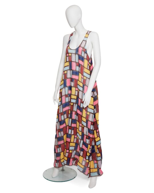 A KNIT PATCHWORK DRESS SCREEN WORN BY ANNE HATHAWAY GABRIELA HEARST Estimate: $ 3,000-4,000 Courtesy: CHRISTIE’S IMAGES LTD. 2026