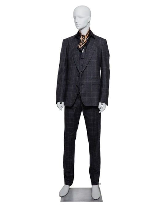 A THREE - PIECE SUIT WITH CHEETAH NECK SCARF, WORN BY STANLEY TUCCI DOLCE & GABBANA Estimate: $ 2,000 -3,000 Courtesy: CHRISTIE’S IMAGES LTD. 2026