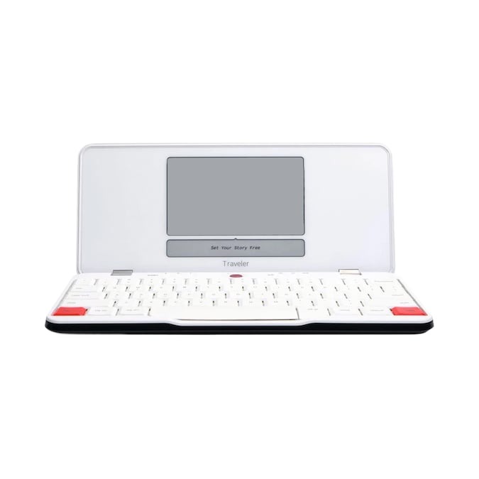 FREEWRITE TRAVELER Device portatile che permette di scrivere offline, lontano da browser, email e notifiche (582,95 €, getfreewrite.com).