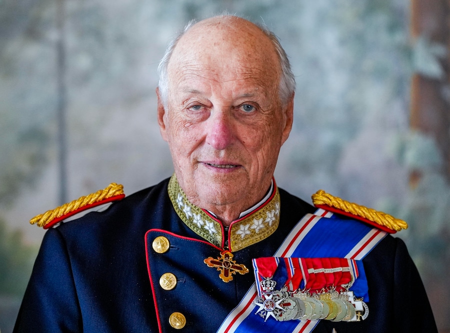Il re Harald di Norvegia nella Sala degli Uccelli del Palazzo Reale di Oslo. EPA/Lise Aserud NORWAY OUT (EPA)