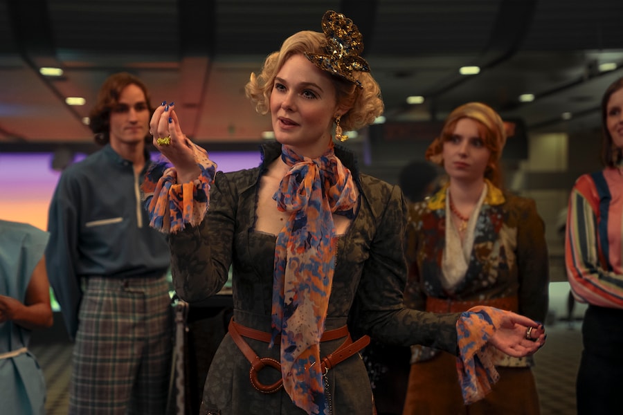 Elle Fanning nei panni di Effie Trinket in *The Hunger Games: Sunrise on the Reaping*. Foto: Murray Close/Lionsgate (Murray Close/Lionsgate)