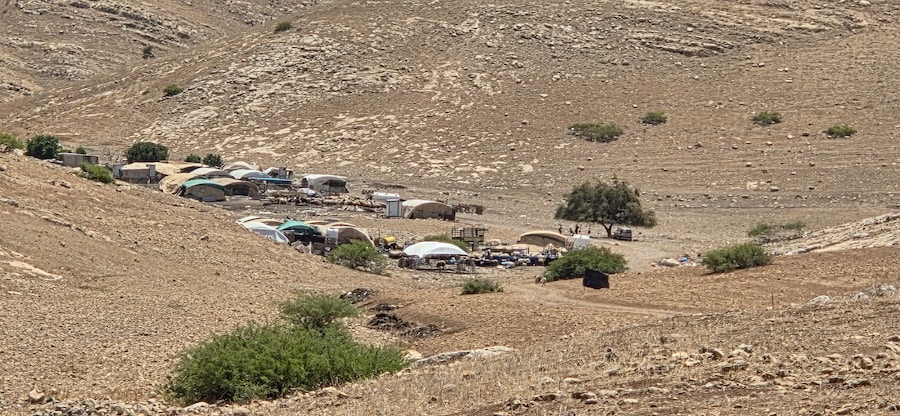 Il villaggio beduino di Samra, nel nord della Valle del Giordano, è una delle comunità più colpite. Due delle grandi famiglie che vi vivevano sono già fuggite per gli attacchi dei coloni. (Foto Roberto Bongiorni)
