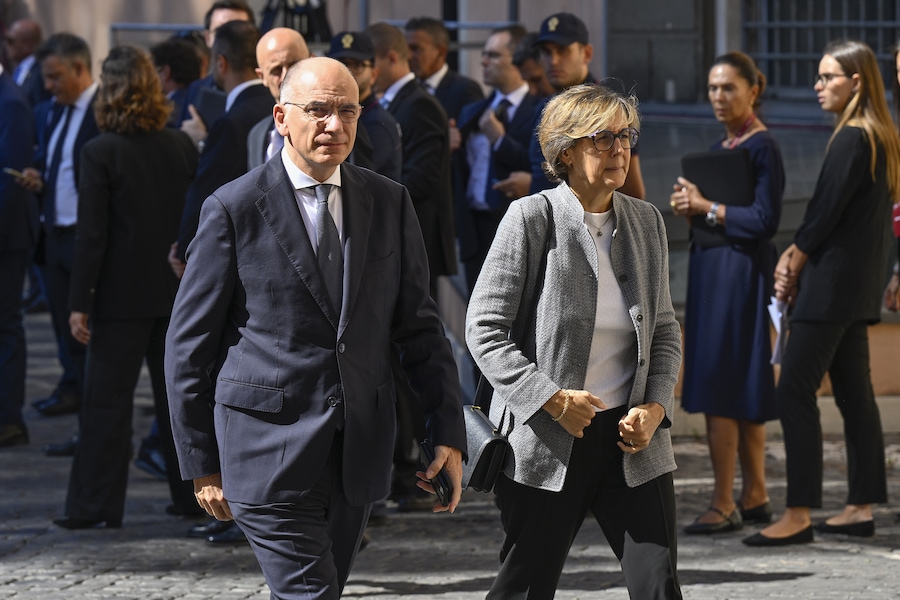Enrico Letta con la moglie Gianna Fregonara. (7146)