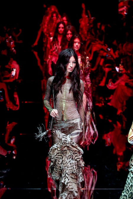 Roberto Cavalli, la collezione per la PE 2027. Milano, 24 settembre 2026. (ANSA)