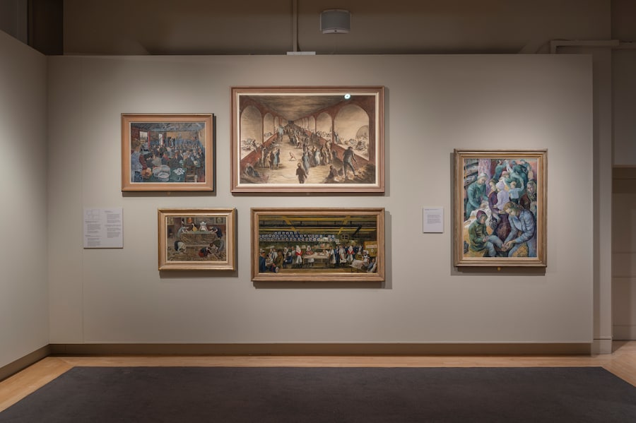 General View of Temporary Exhibition Beauty and Destruction: Wartime London in Art at IWM London, Lambeth Road. Photographed 17th March 2026