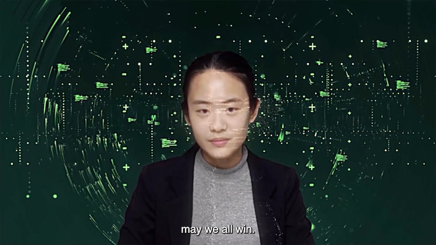 Charmaine Poh, GOOD MORNING YOUNG BODY, 2021–23 Video digitale, deepfake/ Digital video, deepfake; 6’23’’ © Charmaine Poh