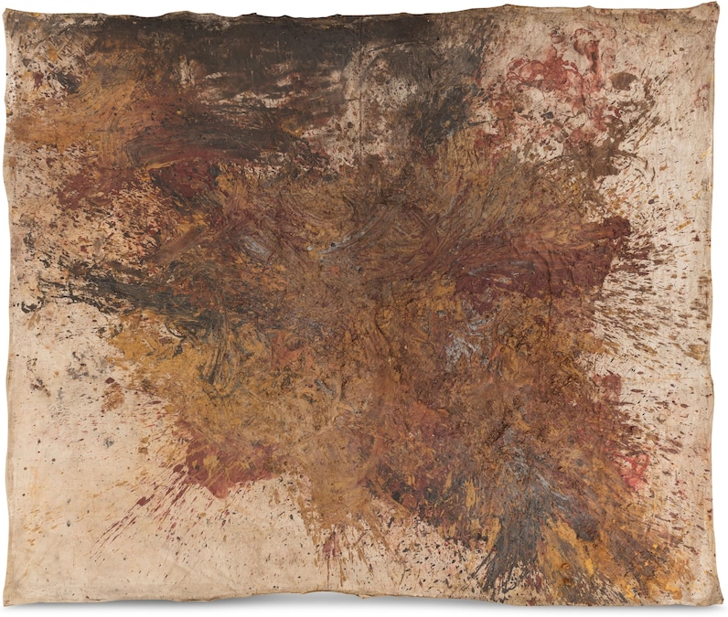 Otto Muehl (1925 – 2013) Ohne Titel, 1962 Mischtechnik auf Leinwand 257 x 295 cm Sammlung WIENER AKTIONISMUS MUSEUM Foto: WIENER AKTIONISMUS MUSEUM / Manuel Carreon Lopez (Bildrecht, Wien 2026)