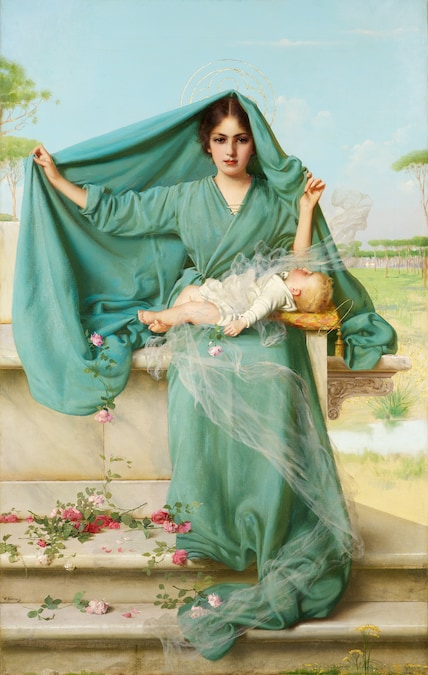 Corcos Vittorio Matteo - Madonna delle rose
