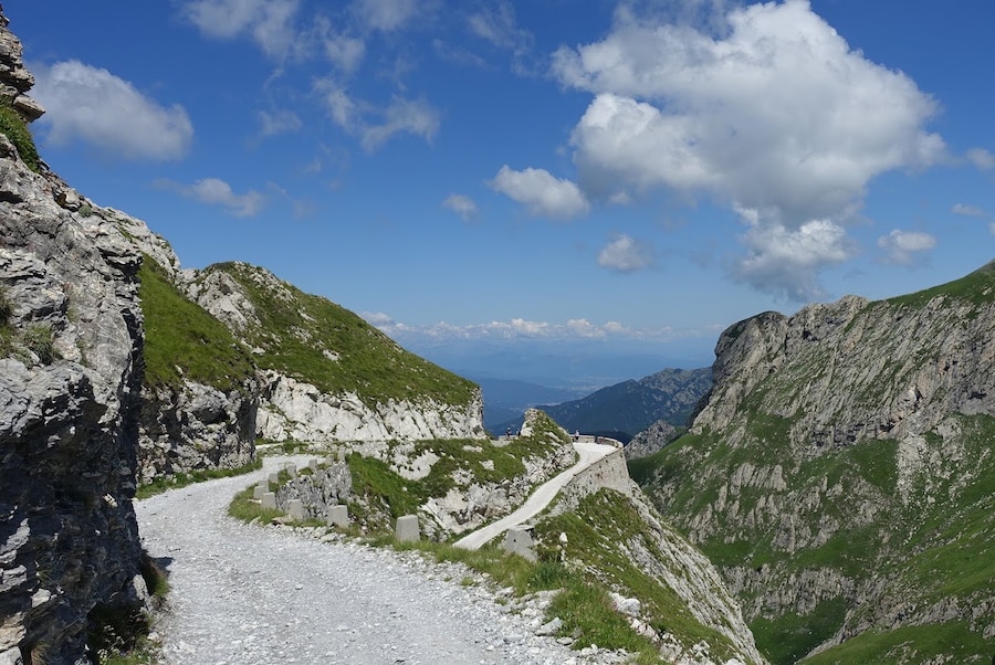 Il tornante della Boaria sulla Via del Sale