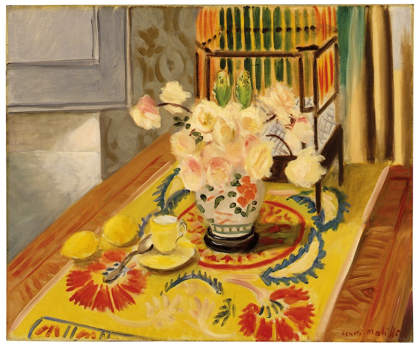 Henri Matisse Roses safran et cage de perruches 1924 Olio su tela, 24 × 29 cm Columbus Museum of Art, Ohio, gift of Ferdinand Howald (Courtesy of the Columbus Museum of Art, Ohio)
