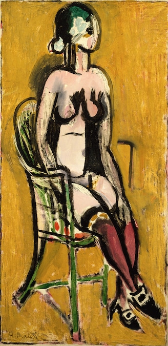 Henri Matisse Figure assise aux bas violets 1914 Olio su tela, 69 x 33,5 cm The Pierre and Tana Matisse Foundation Collection (© Christopher Burke Studio)