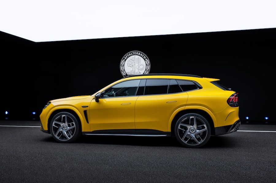 Der neue Mercedes-AMG GT SUV, Affalterbach, 2026. Mercedes-AMG GT 63 SUV | Energieverbrauch kombiniert 23,8-21,2 kWh/100 km | CO2 Emissionen kombiniert 0 g/km | CO2-Klasse: A // The all-new Mercedes-AMG GT SUV, Affalterbach, 2026. Mercedes-AMG GT 63 SUV | Combined energy consumption 23.8-21.2 kWh/100 km | Combined CO₂ emissions 0 g/km | CO₂ class: A
