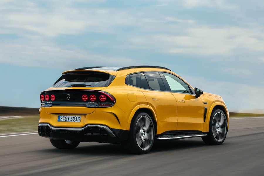 Der neue Mercedes-AMG GT SUV, Affalterbach, 2026. Mercedes-AMG GT 63 SUV | Energieverbrauch kombiniert 23,8-21,2 kWh/100 km | CO2 Emissionen kombiniert 0 g/km | CO2-Klasse: A // The all-new Mercedes-AMG GT SUV, Affalterbach, 2026. Mercedes-AMG GT 63 SUV | Combined energy consumption 23.8-21.2 kWh/100 km | Combined CO₂ emissions 0 g/km | CO₂ class: A