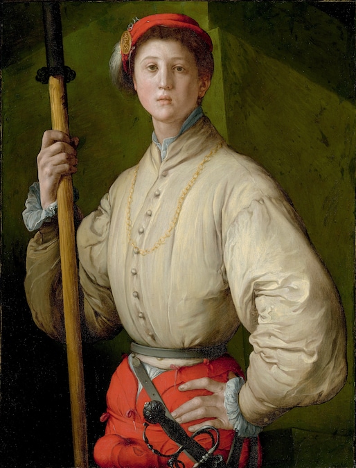 Pontormo (Jacopo da Pontormo) Ritratto di alabardiere circa 1529-1530 olio su tela; 95,3 × 73 cm Los Angeles,The J. Paul Getty Museum