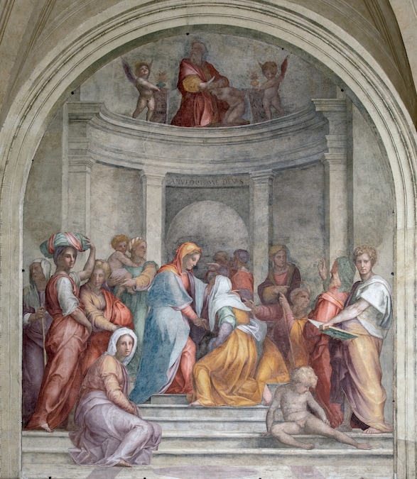 Pontormo (Jacopo da Pontormo) Visitazione, 1514-1516 affresco staccato, 408 × 338 cm Firenze, basilica della Santissima Annunziata Patrimonio del Fondo Edifici di Culto, Direzione Centrale degli affari dei culti e per l’amministrazione del Fondo edifici di culto, Ministero dell’Interno
