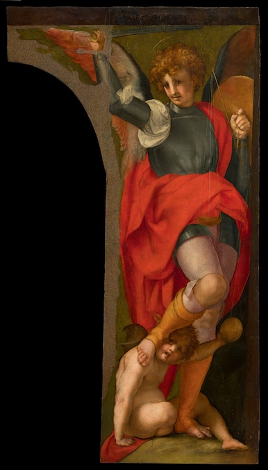 Pontormo (Jacopo da Pontormo) San Michele arcangelo 1519 circa olio su tavola, 173 × 96,2 cm Pontorme (Empoli), chiesa di San Michele Arcangelo Per gentile concessione dell’Arcidiocesi di Firenze Foto: Ottaviano Caruso
