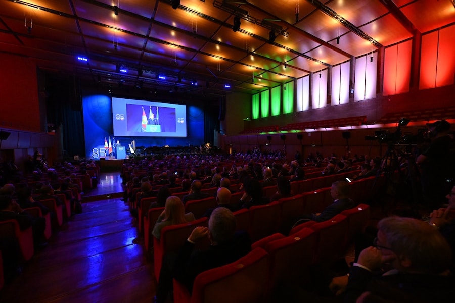 La sala Sinopoli dell’Auditorium Parco della Musica che ha ospitato la celebrazione