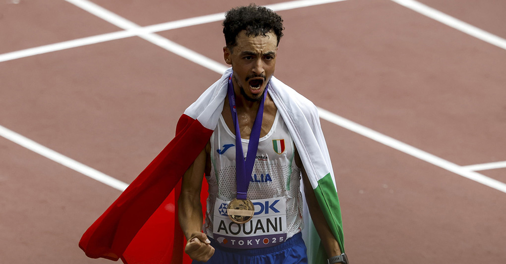 ​Iliass Aouani sul podio mondiale della maratona