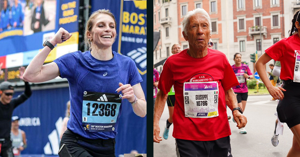 I record del mondo di Giuseppe Damato e la Maratona di Boston di Elisa Brocard