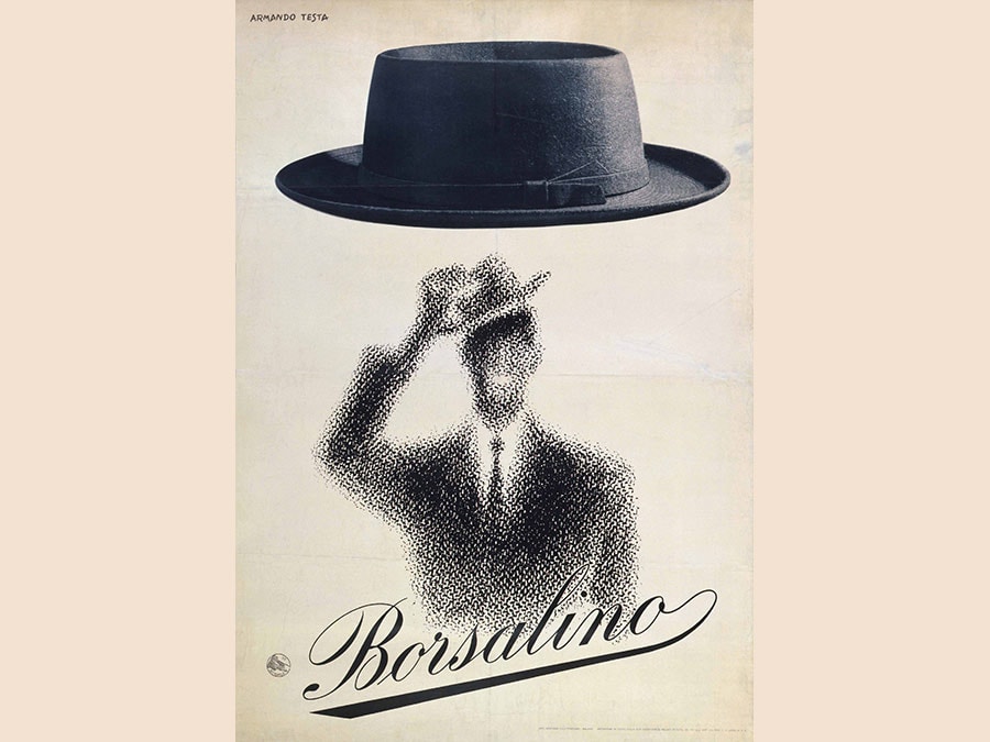 Armando Testa, Borsalino, 1954, litografia, 100,4 x 69,6 cm