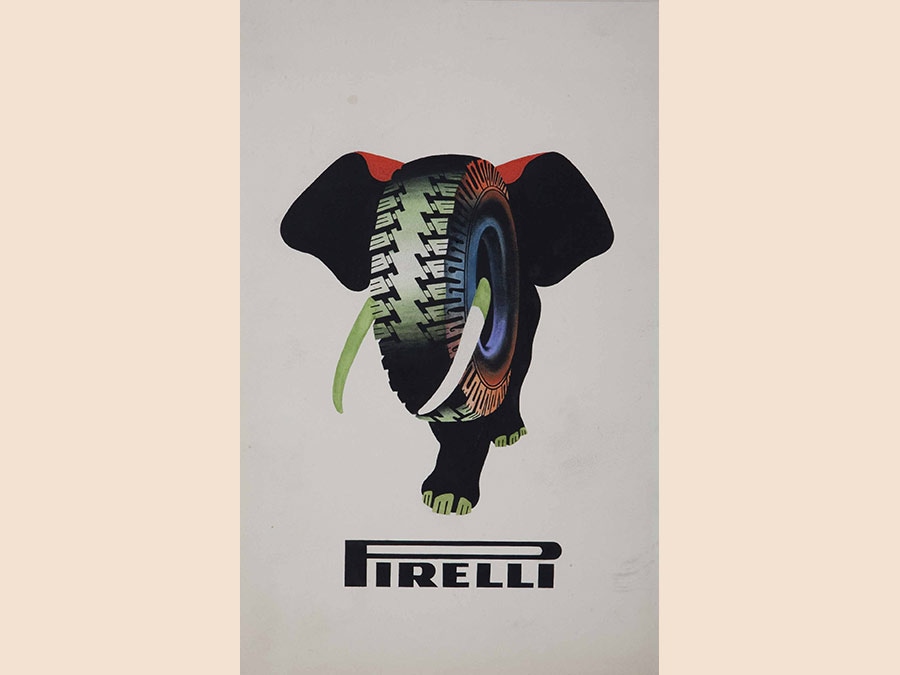 Armando Testa, Pirelli, bozzetto per manifesto (elefante), (1954)