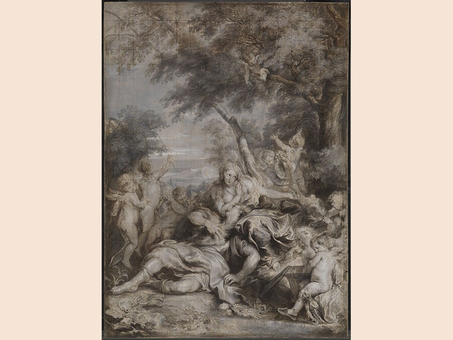 Anthony van Dyck. Rinaldo and Armida, 1634-5. Oil on wood, 57 x 41.5 cm. The National Gallery, London. Bought, 1871. © The National Gallery, London