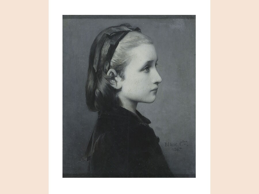 Célestin Joseph Blanc. Head of a Girl, 1867. Oil on panel, 26.7 × 21.6 cm. © Victoria and Albert Museum, London