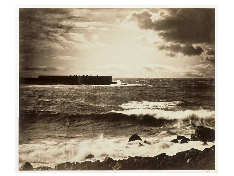 Gustave Le Gray. The Great Wave, Sète, about 1857. Albumen print from two collodion-on-glass negatives, 34.3 × 41.2 cm. © Victoria and Albert Museum, London