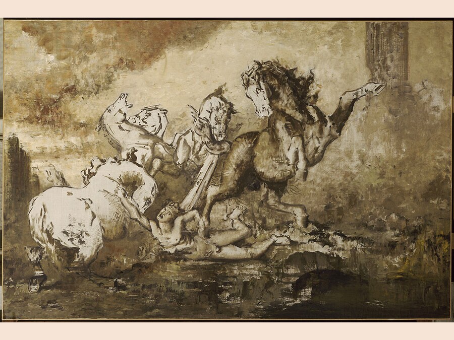 Gustave Moreau. Diomedes devoured by his Horses, date unknown. Oil on canvas, 130 × 196 cm. Musée national Gustave Moreau, Paris. © RMN-Grand Palais / René-Gabriel Ojéda 