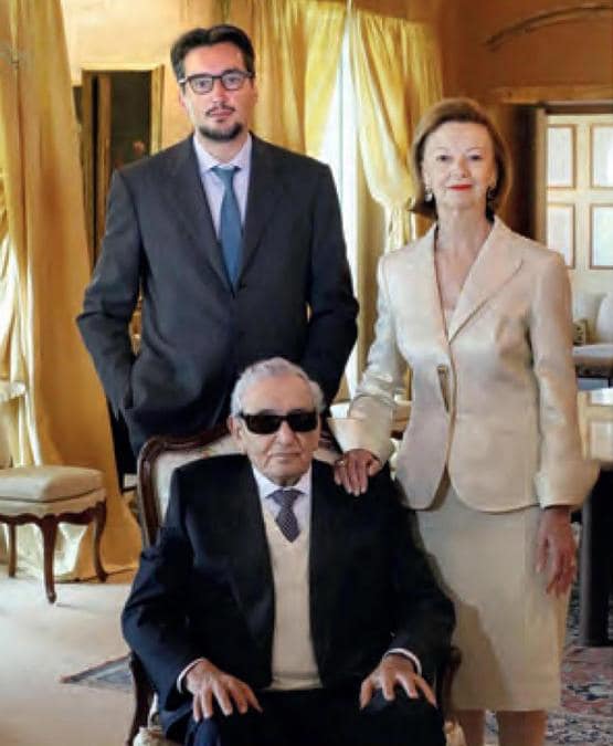 Michele, Maria Franca e Giovanni Ferrero in una foto d'archivio. (Ansa)