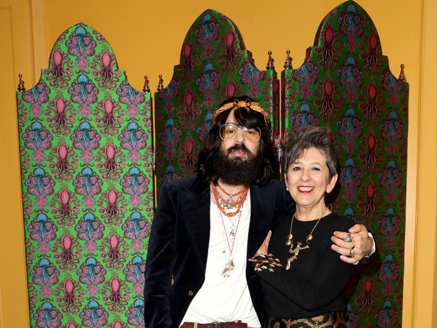 Alessandro Michele e Maria Luisa Frisa al  Gucci Garden. (Foto:  Vittorio Zunino Celotto/Getty Images per  Gucci)