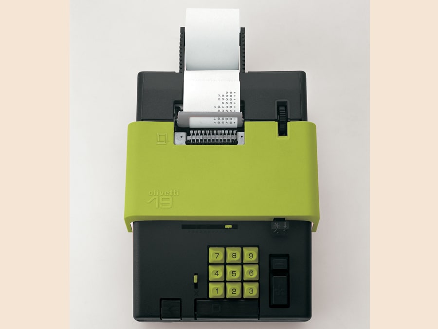 Summa 19, addizionatrice elettrica scrivente, 1970 (Ettore Sottsass jr, Hans Von Klier, (courtesy of Associazione Archivio Storico Olivetti)