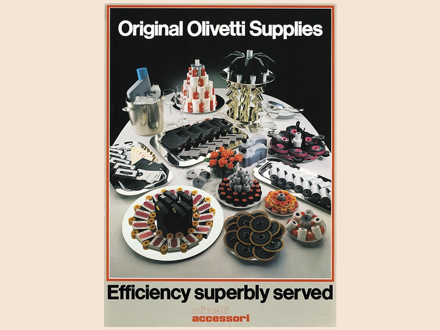 Accessori originali Olivetti, L’efficienza è servita, 1983 (courtesy of Associazione Archivio Storico Olivetti)