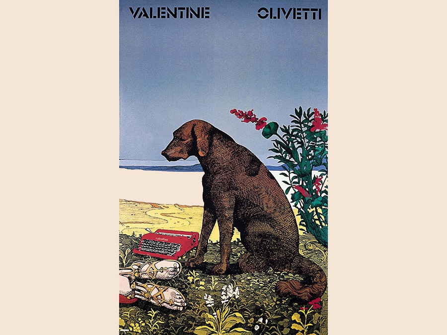 Macchina per scrivere Olivetti Valentine, 1970 (Milton Glaser, courtesy of Associazione Archivio Storico Olivetti)
