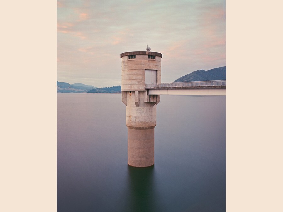 Image Name: Intake tower, Blowering Reservoir NSW, Australia. Photographer Name: Chris Round. Year: 2018. Copyright: © Chris Round, Australia, Commended, Open Architecture and Winner, Australia National Award, 2018 Sony World Photography Awards