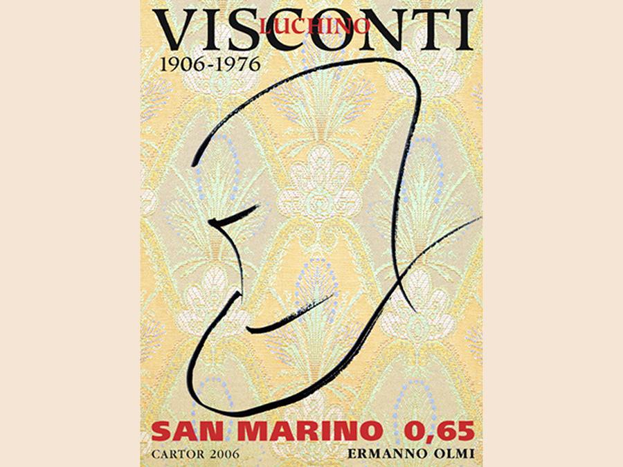 2006, Roma, il francobollo da 0,65 firmato da  Ermanno Olmi, dedicato a Luchino Visconti (Ansa) 