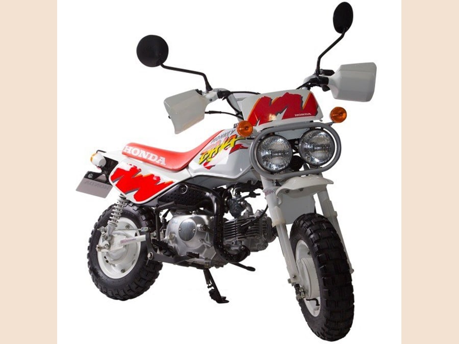 Honda Monkey 1991. Versione in stile offroad “Baja” con faro anteriore sdoppiato