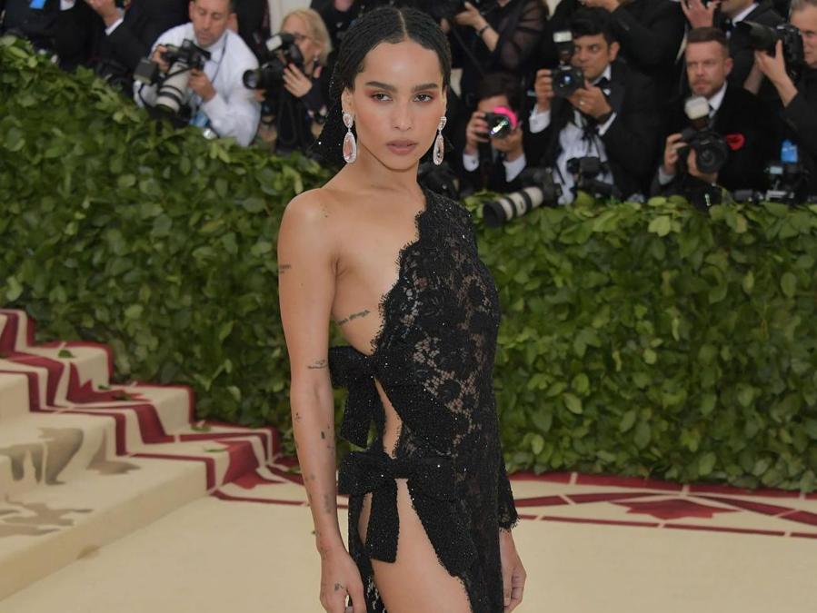 Zoe Kravitz in Saint Laurent by Anthony Vaccarello (Afp)