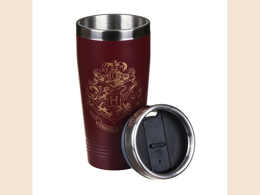 Poudlard, Mug da viaggio con lo stemma di Harry Potter, per conservare il caffè o il te.