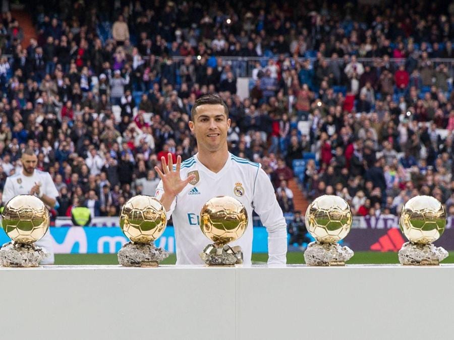 Cristiano Ronaldo , nel 2017 i Palloni d’oro diventano cinque. (IPP/Medina/Cordon Press)