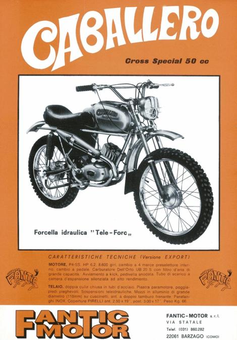 Una delle prime pubblicità del Caballero sulla stampa (1970)