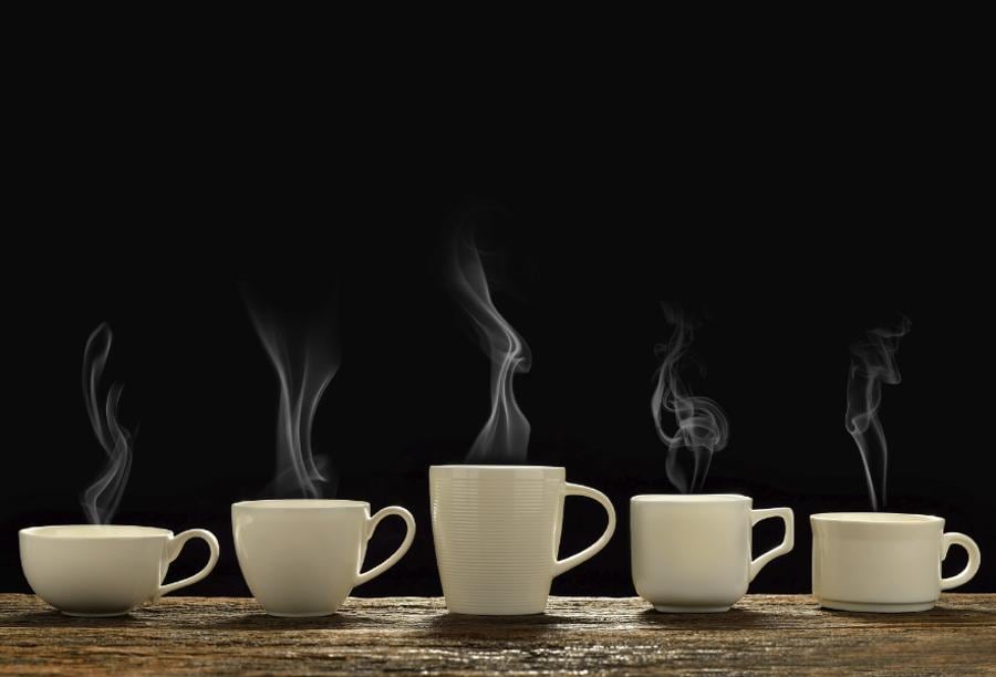 I diversi formati per l'espresso, il cappuccino, il latte macchiato e la cioccolata.