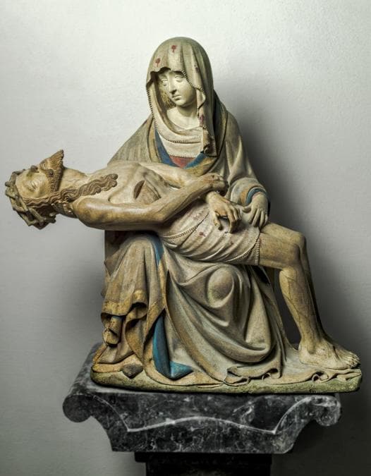Scultore boemo (?), Vesperbild, 1430 circa, Bologna, Basilica di San Domenico, Museo. Proprietà Ministero dell'Interno - Fondo Edifici di Culto © Foto Marco Ravenna Italy