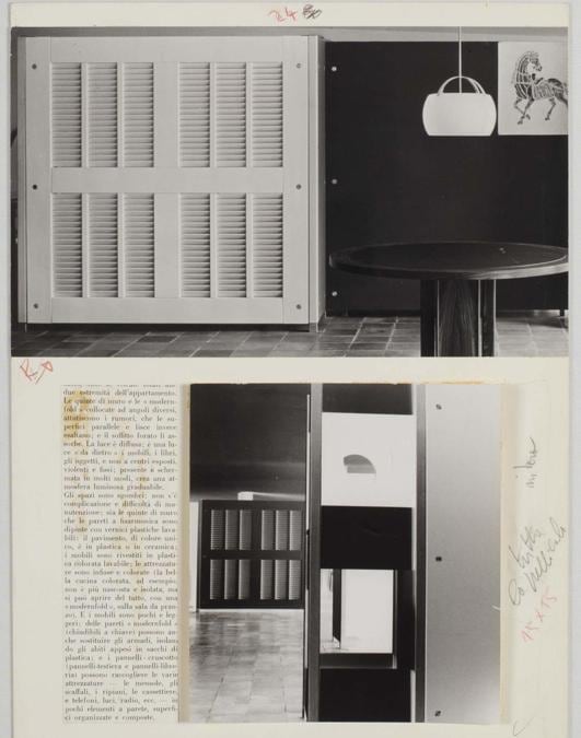 Impaginazione Domus showroom Poltronova_1962